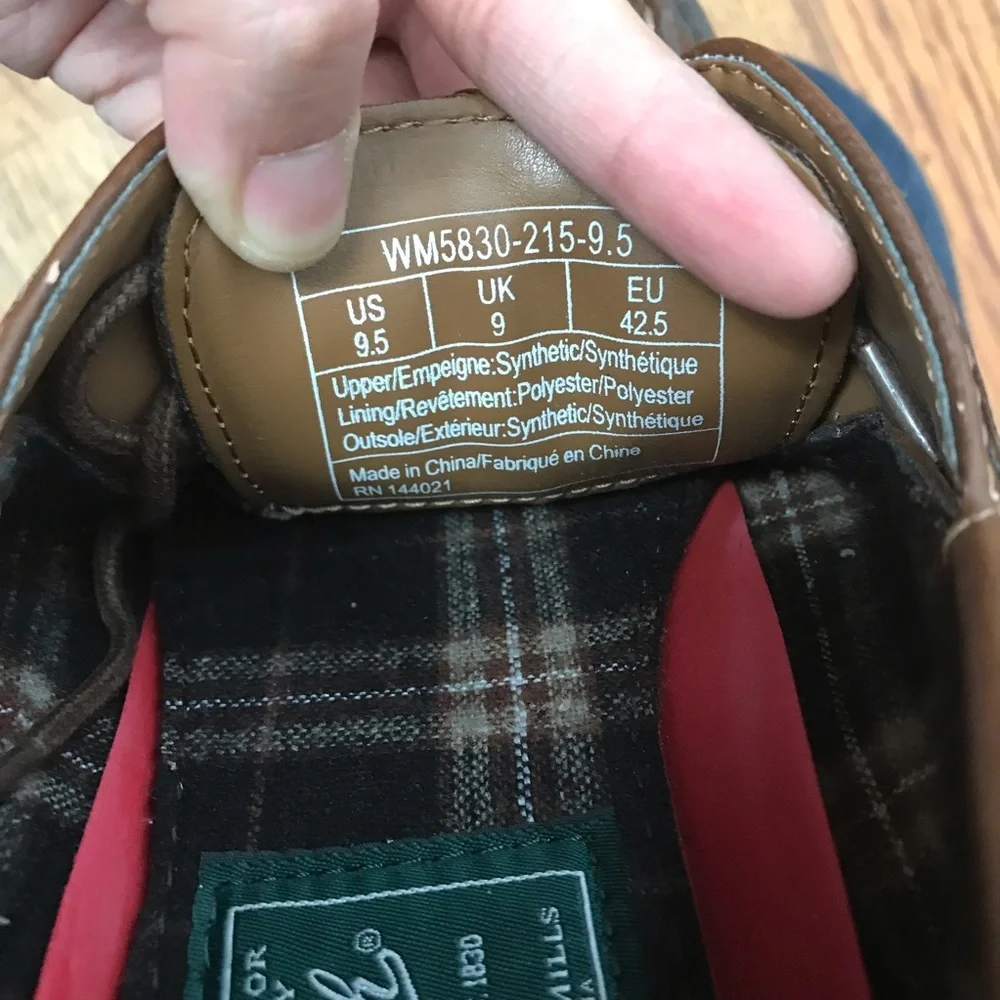 Woolrich Mens Trout Run Brown Vegan Faux Leather Boat Shoes Size 9.5